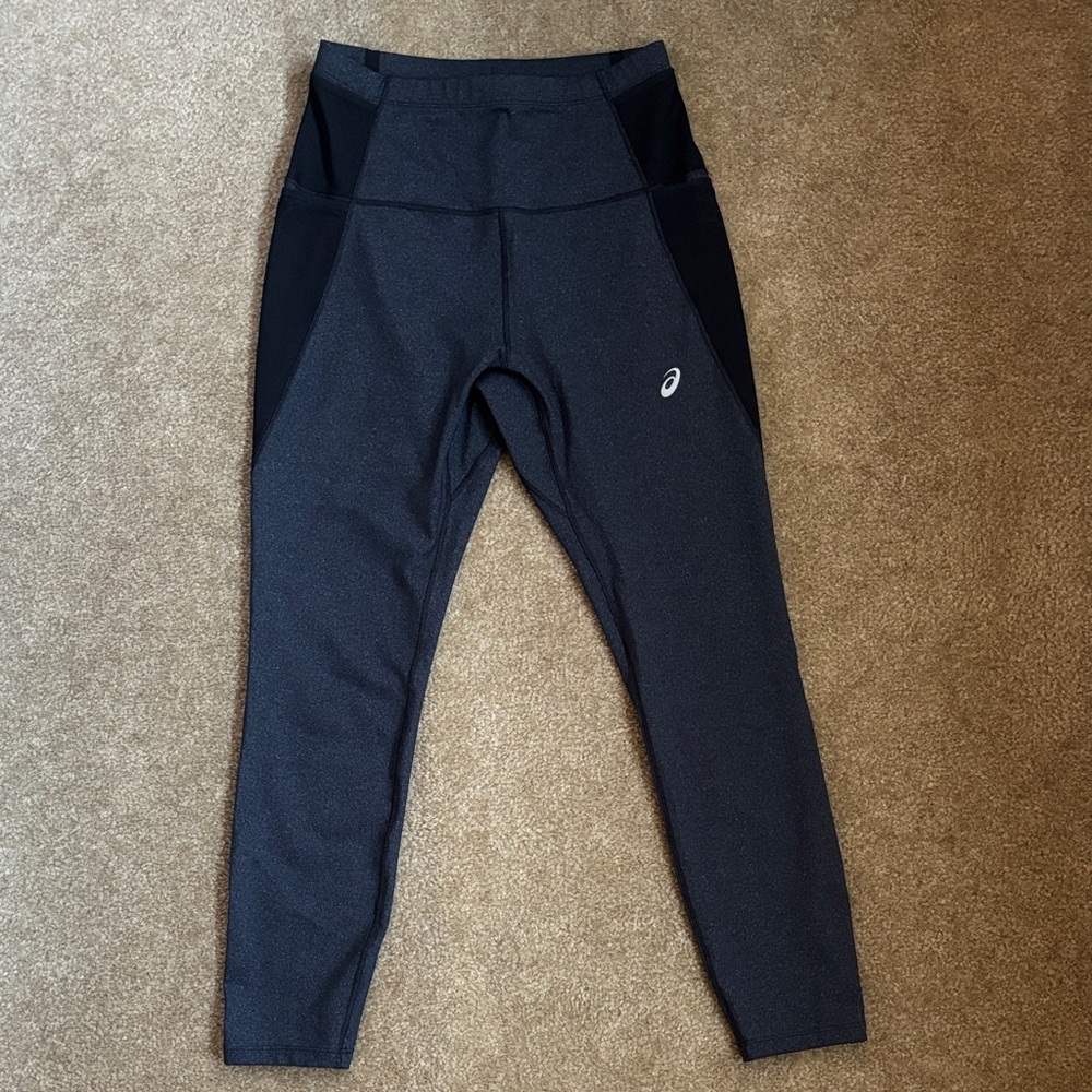 Asics Charcoal and Black Leggings